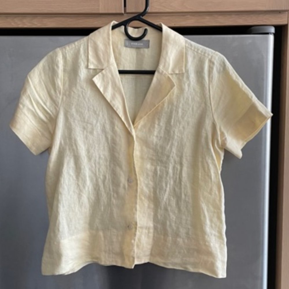 Everlane Short Sleeve Notch Shirt 0 Yellow